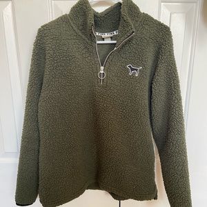 pink sherpa quarter zip